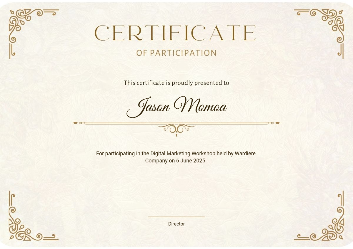 Participant certificate-6374