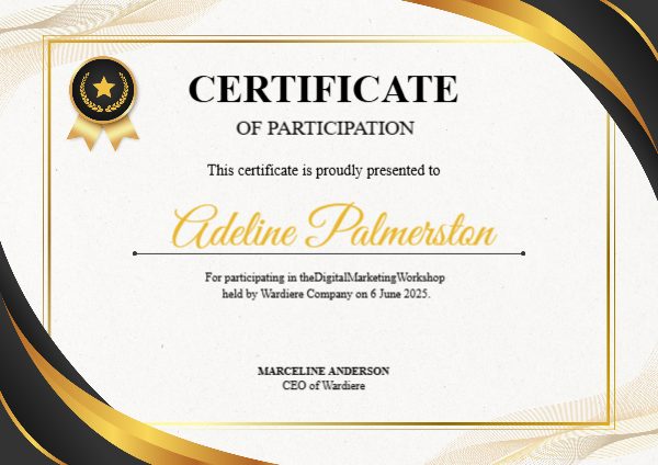 Certificate Of Participation