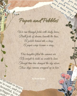 paper and pebbles