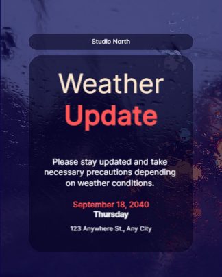 Weather update