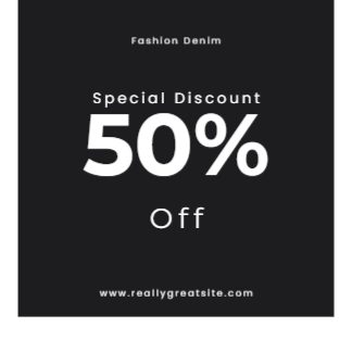 Special discount on fashion