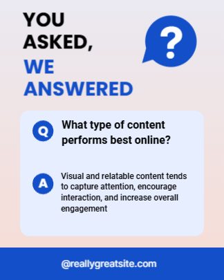 We answered FAQs